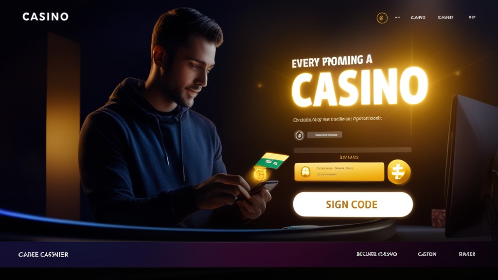 Player claiming a bonus safely through a secure casino sign-up screen